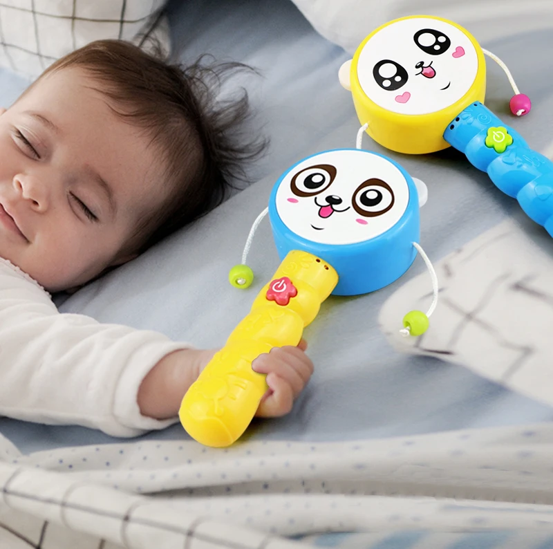 Kawaii Детские Ручные погремушки встряхиватель колокольчик музыкальный ритм освещение рукопожатие колокольчик новорожденный 0-12 месяцев Прорезыватель Развивающие игрушки для малышей