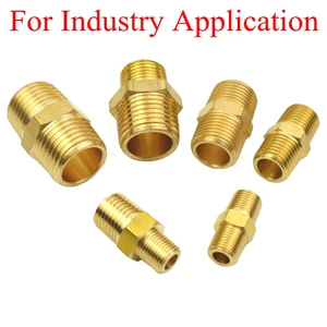 Латунный штуцер для труб, адаптер, шестигранный соединитель для сосков 18 