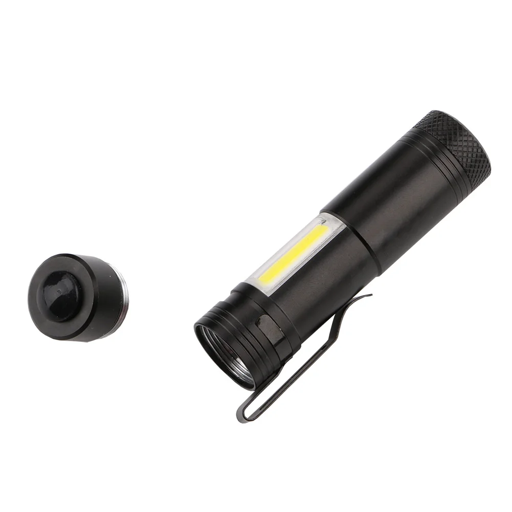 800LM Мини Портативный светодиодный фонарик с зажимом XPE LED + COB 4 режима Penlight Охота