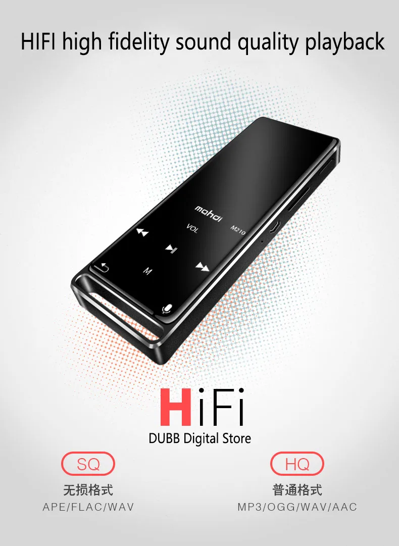 Bluetooth 4,1 mp3-плеер с сенсорной клавишей ультра тонкий 8 ГБ MP3 музыкальный плеер 1,8 дюймов цветной экран без потерь звук с FM электронной книгой