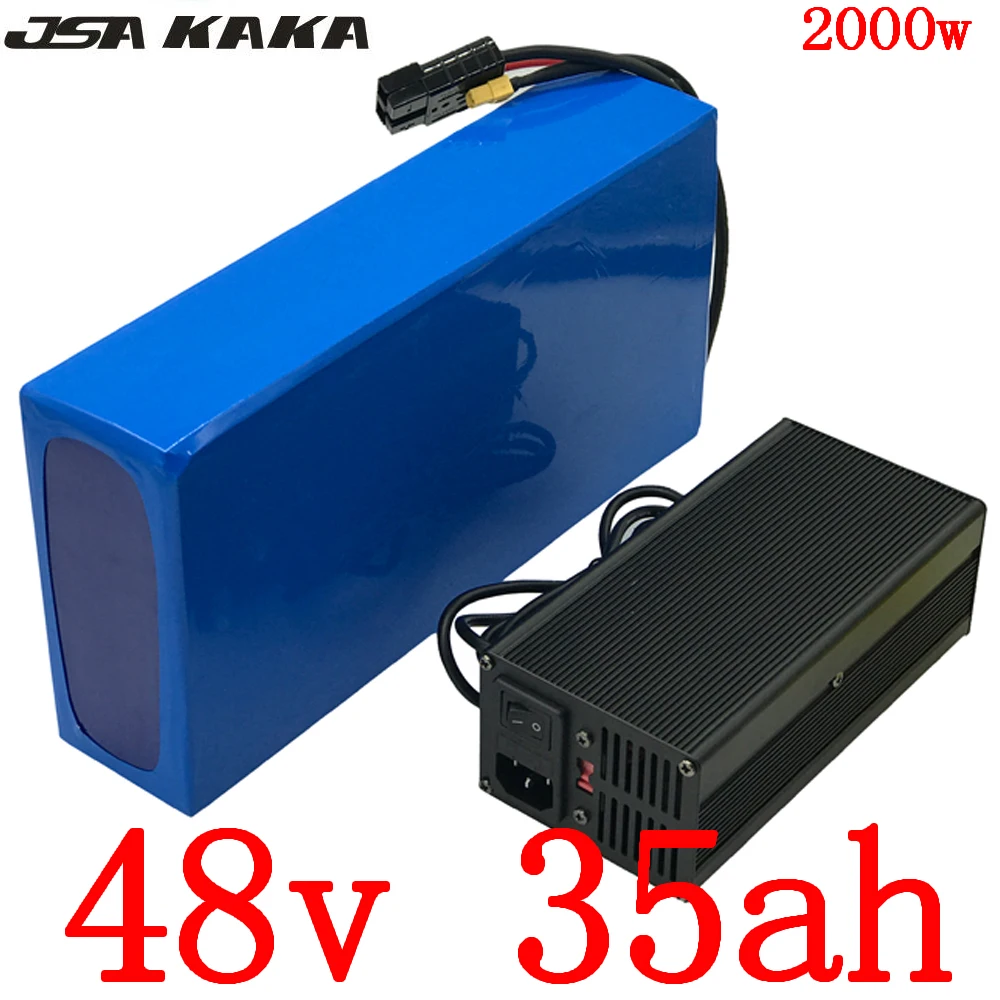 48V Battery 48V 20Ah 25Ah 30Ah 35Ah Electric Bicycle Lithium Battery 48V 500W 1000W 1500W 2000W Ebike Battery Pack + 5A charger