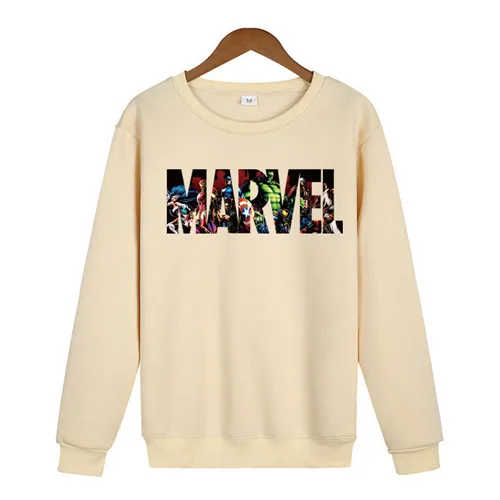 Толстовки Hombre MARVEL Sudaderas в стиле хип-хоп для мужчин s/Madam бренд с буквенным принтом пуловер с капюшоном Толстовка приталенная мужская Толстовка - Цвет: 135Khaki