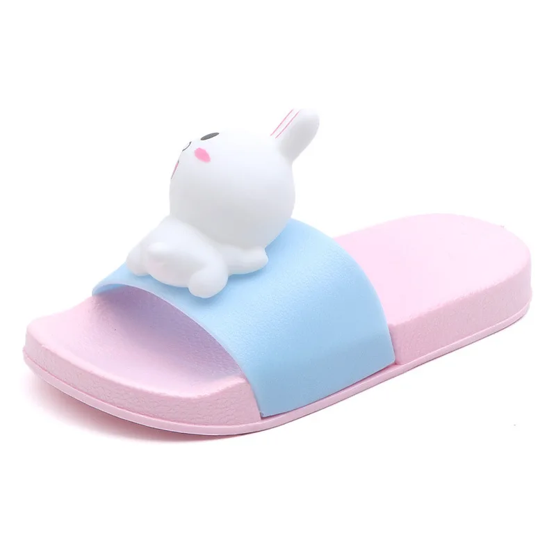 boys girls slippers summer flip flop children's sandals 3D cartoon rabbit minne School beach kids shoes sandal | Мать и ребенок