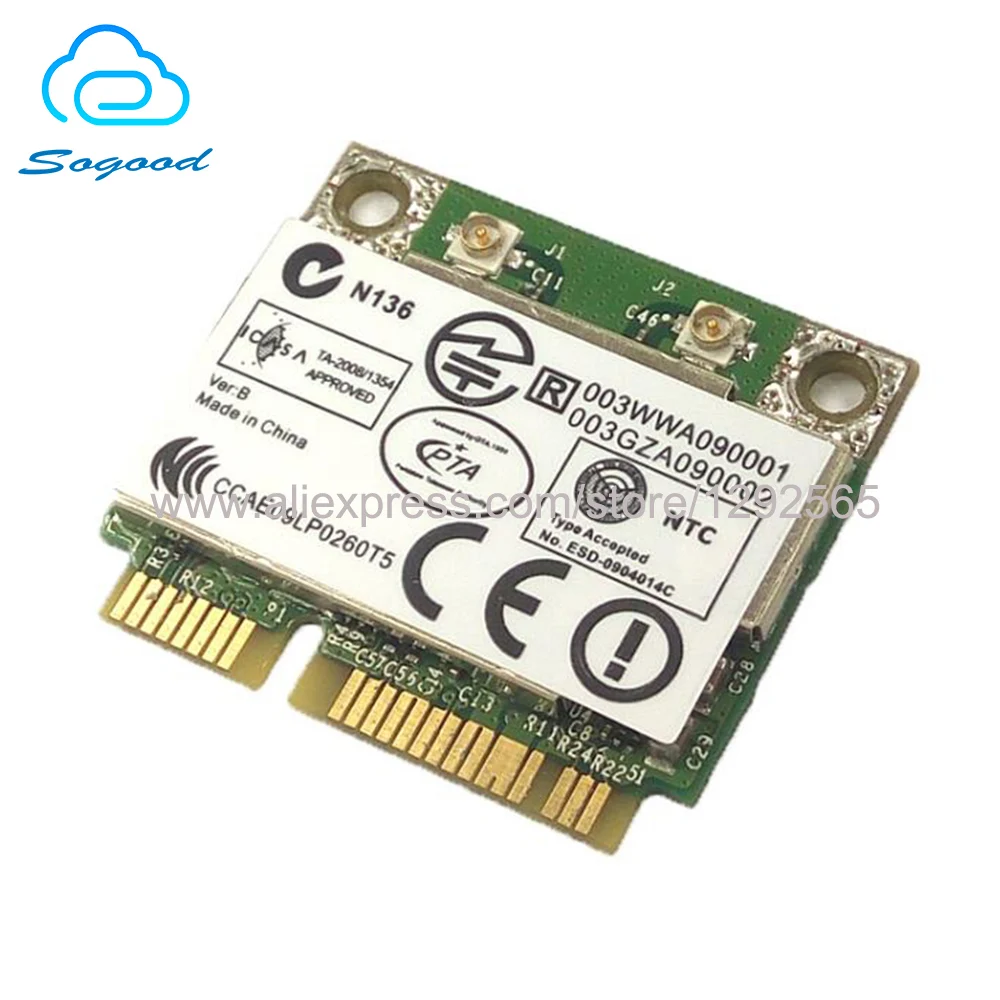 Оригинальная плата Broadcom BCM943228HM4L 2 4G + 5G 300 Мбит/с 802 11 a/b/g/n Половина Mini PCI E 4G/5 ГГц