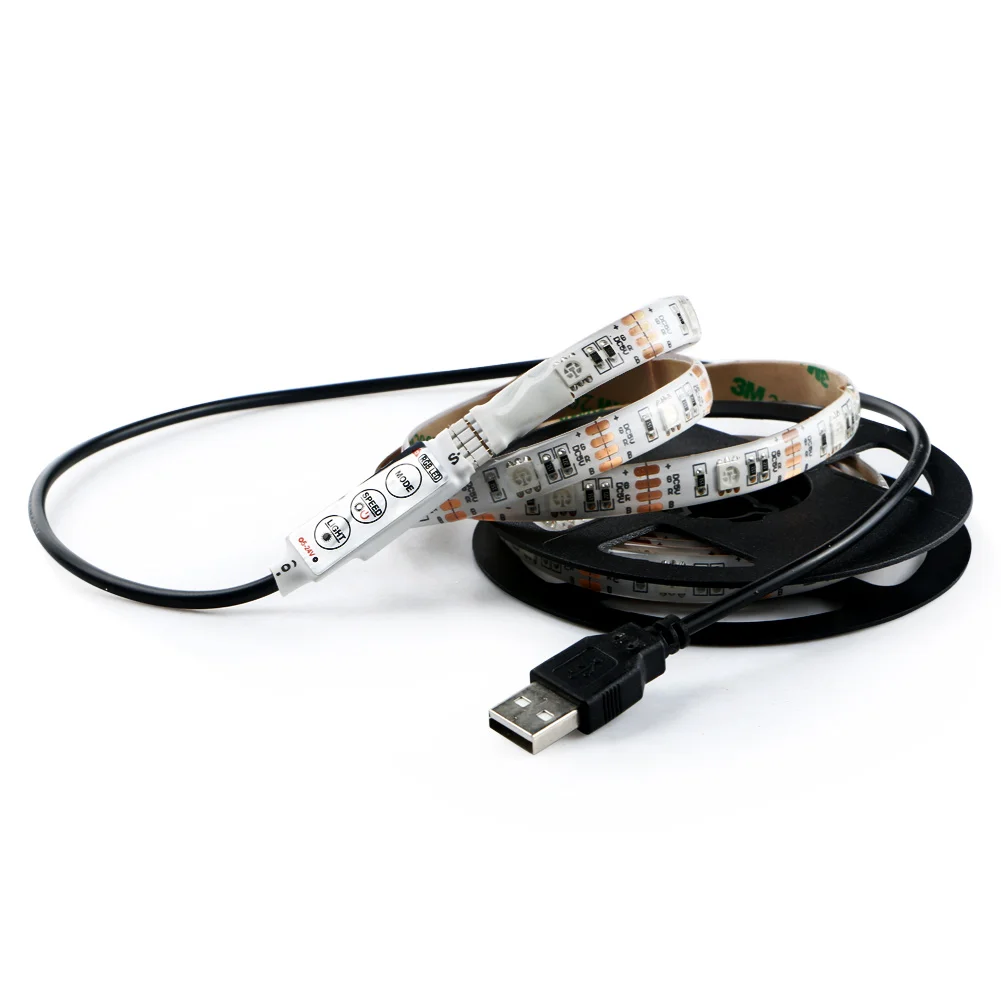 Светодиодная лампа 5 В для HDTV USB Power с подсветкой RGB 15 светодиодов 50 см