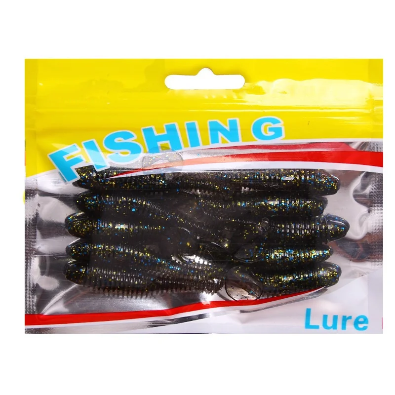 SEAPESCA, 10 шт./лот, Мягкая приманка-весло, 75 мм, 2,8 г, застенчивые черви, приманки для рыбалки, личинки для рыбалки, снасти ZB100 - Цвет: A