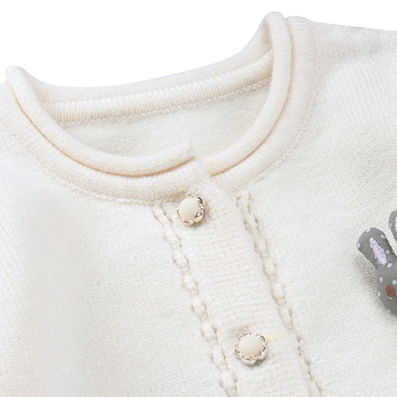 Повседневный Кардиган для девочек хлопковый Однотонный свитер маленьких