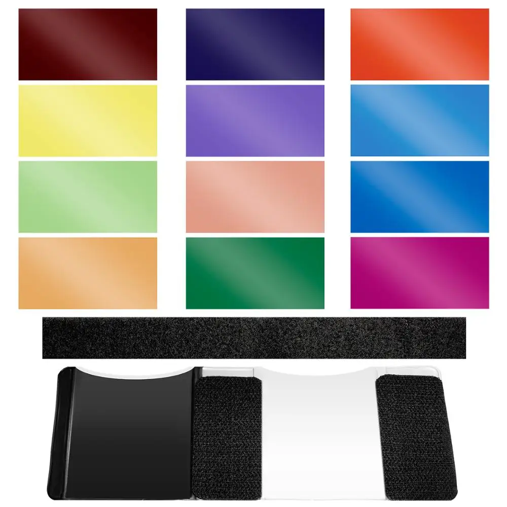 Neewer Flash Speedlite Diffuser и набор фильтров серебристый/белый отражатель 12 шт цветной