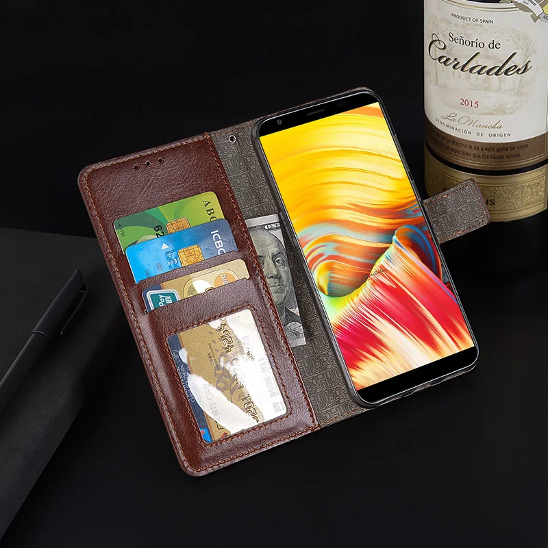 Чехол для Vernee T3 Pro 5 дюйма роскошный флип-кошелек из искусственной кожи кожаный