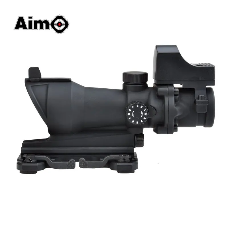 Прицел Aim O Trijicon Red Dot ACOG 4x32 оптический прицел для ружья красная/зеленая сетка с QD