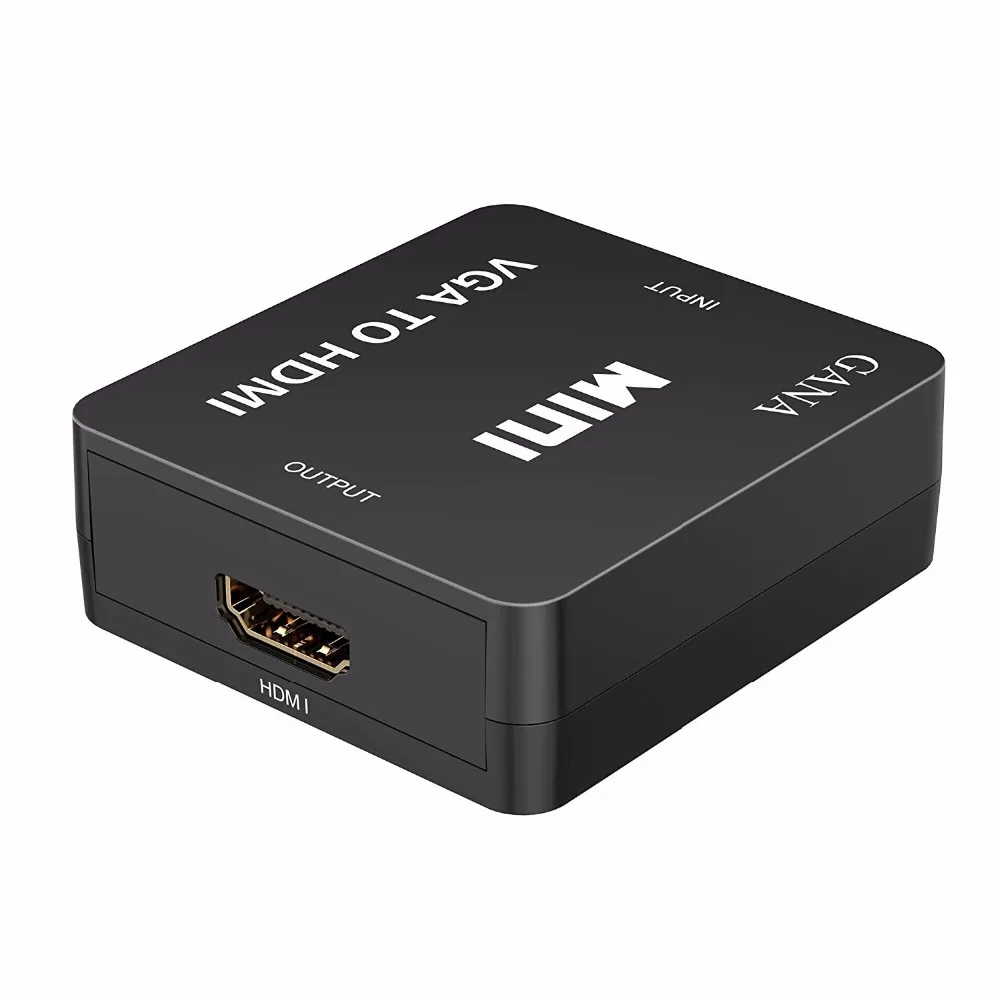 Мини 1080P VGA в HDMI конвертер VGA2HDMI конвертер разъем с аудио для ПК ноутбука к HDTV проектору