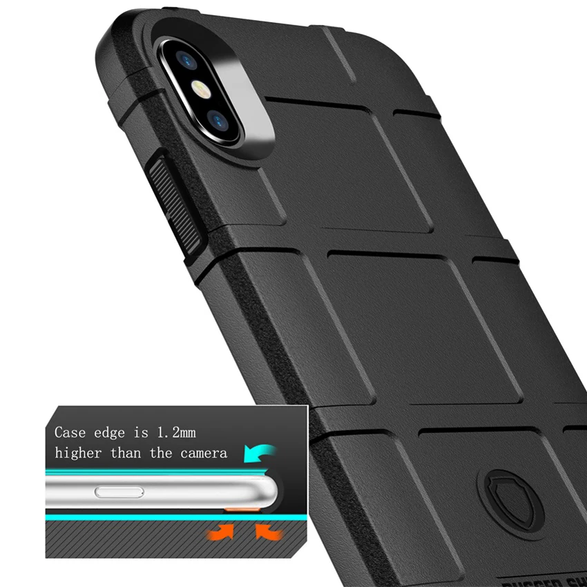 Case For iPhone X XS MAX XR Shockproof Armor Shield Silicone 7 8 6 6s Plus Soft TPU Phone Cover Shell |