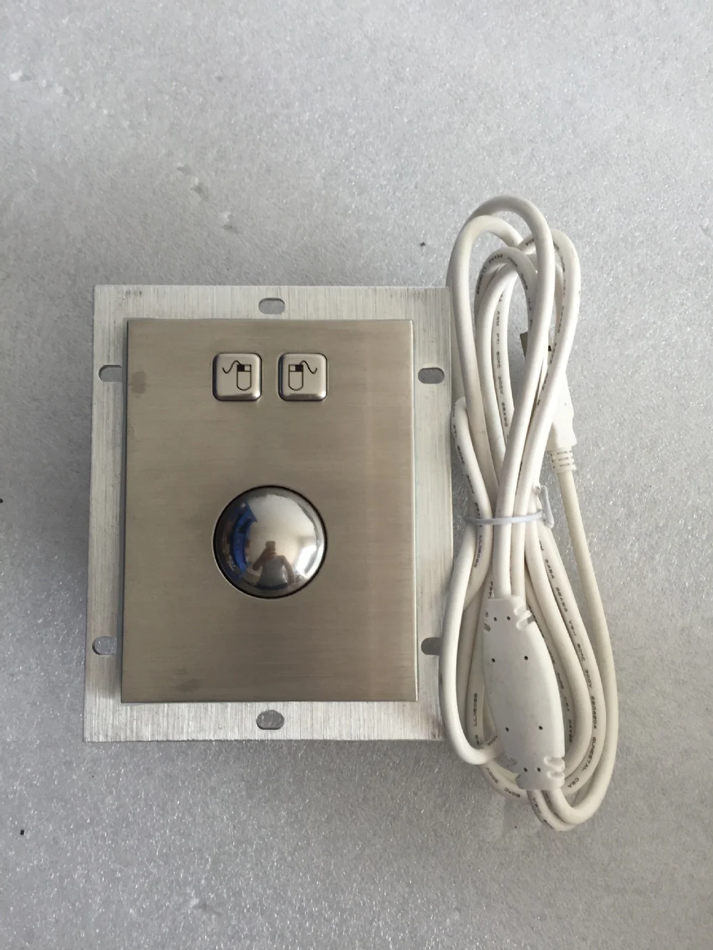 Металлическая трекбол из нержавеющей стали Trackball PC металлическая мышь, прочный панельный кронштейн 38 мм металлический трекербол промышленное указывающее устройство