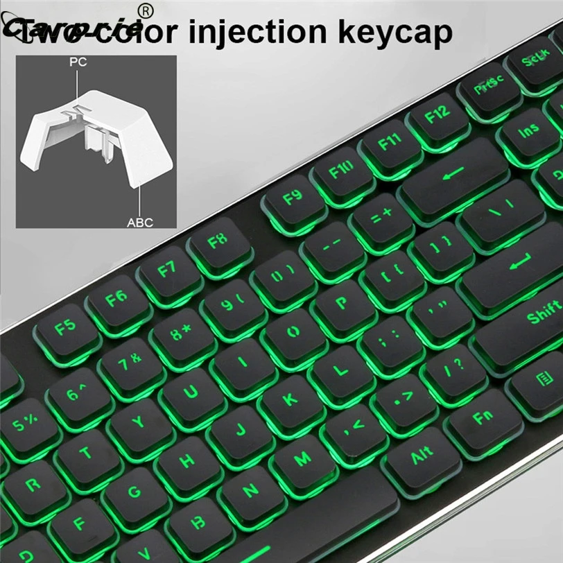 

CARPRIE 2.4G Wireless Rechargeable LED Backlit Keyboards Silient USB Ergonomic Gaming Keyboard Mouse Sets 90225