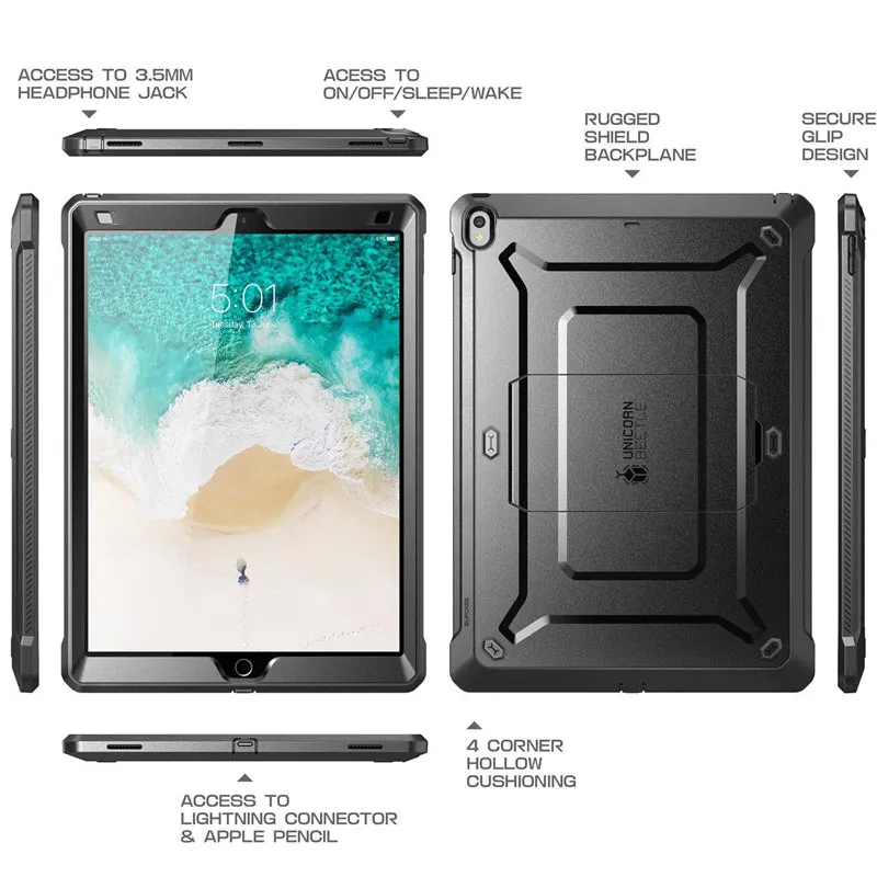 SUP Чехол для ipad Pro 12,9 чехол UB PRO сверхмощный полноразмерный прочный Чехол со встроенной защитной пленкой, не подходит для версии