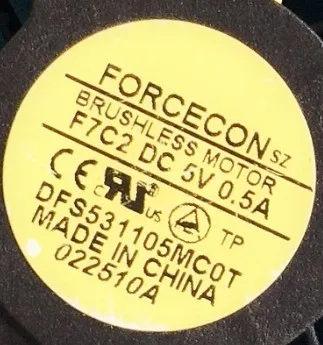 Вентилятор охлаждения для ноутбука MSI GX620 GX627 MS 1651 FORCECON DFS531105MC0T F7C2 DC 5V