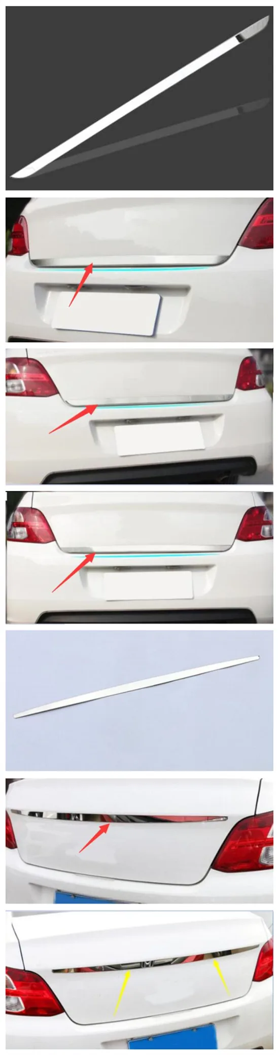 Fit 2012 для peugeot 301 хромированная Задняя Крышка багажника дверь отделка 2013