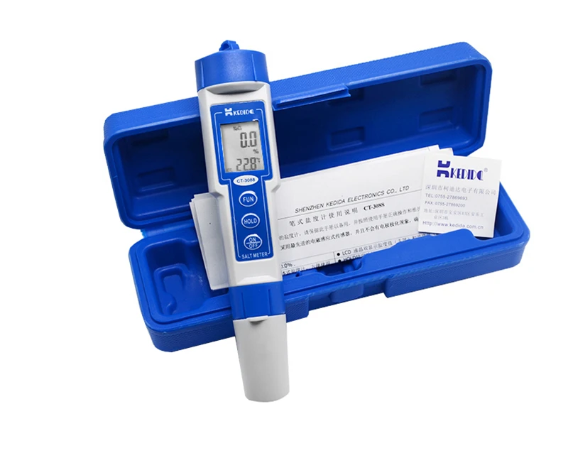 Водонепроницаемый Индуктивный измеритель соли и температуры тестер соленометра