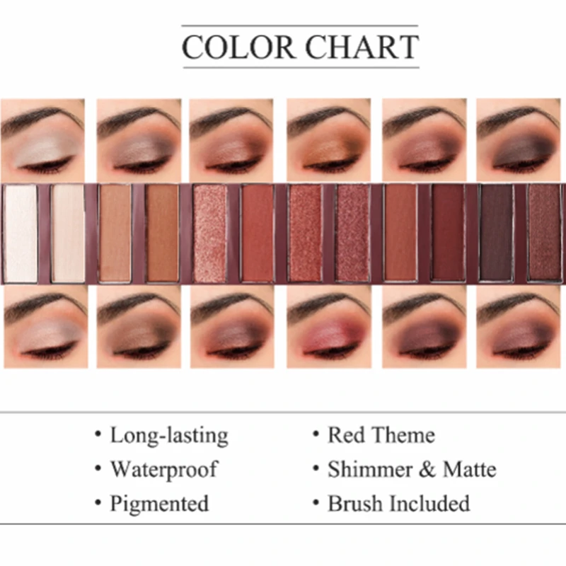 UCANBE Популярный бренд продажа расплавленный рок тепла Eye Shadow макияжа Палетка