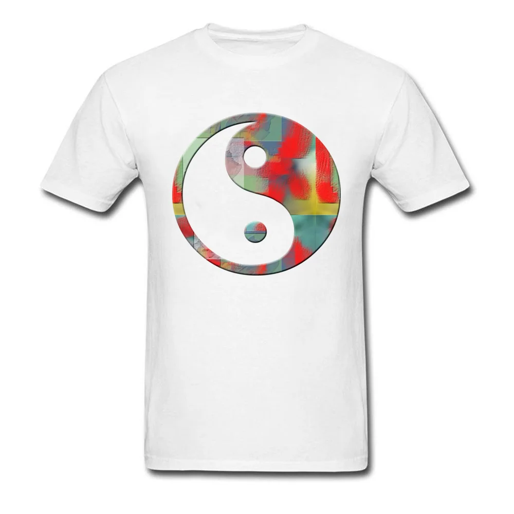 Yin Yang граффити 2018 Мужская черная футболка Китайский кунг-фу символ печати парней
