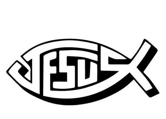Стикер для автомобиля JESUS Fish наклейки кузова наклейка на окно или дверь высокое