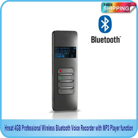 Бесплатная Доставка! Новый профессиональный беспроводной Bluetooth-диктофон 4/8/16 ГБ с функцией MP3-плеера