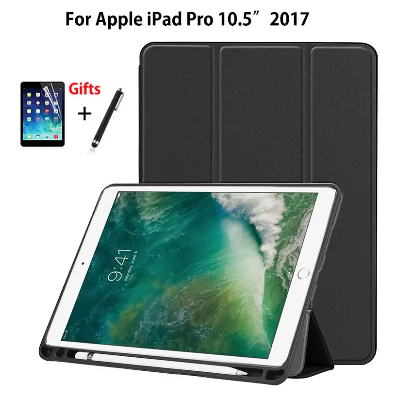 Ультратонкий чехол для Apple iPad pro 10 5 2017 умный с держателем карандашей Air 2019 Кожаный