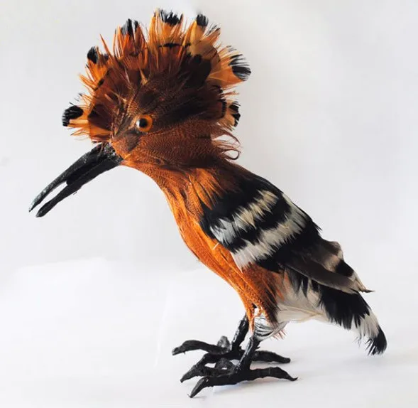 

simulation 16x12cm bird Hoopoe model plastic&furs handicraft ,home garden decoration furnishings gift d1005