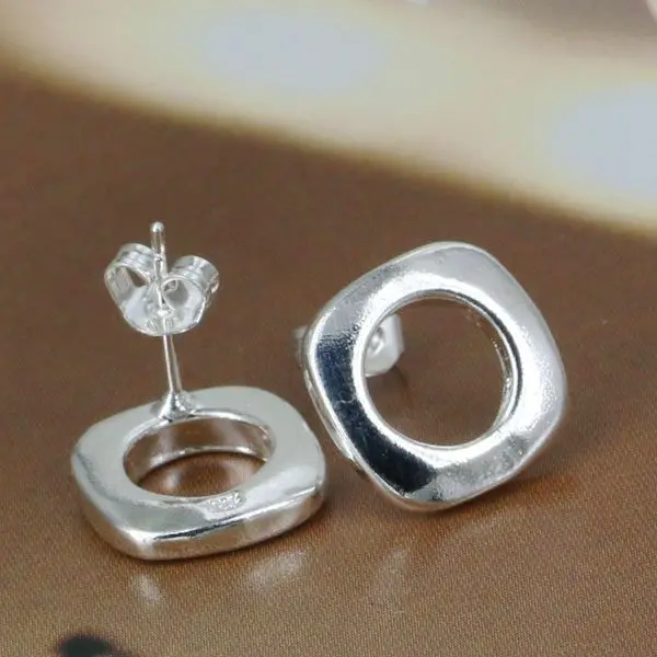 S-E016 Бесплатная доставка оптовая продажа четыре посеребренные серьги