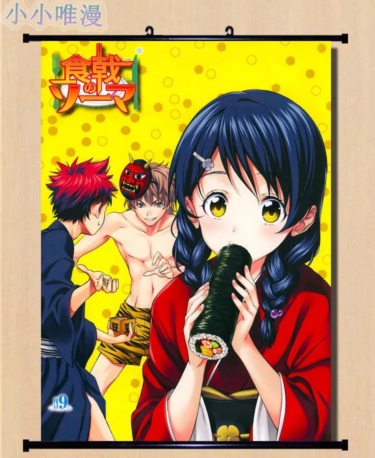 Японское аниме Shokugeki no Soma Megumi Tadokoro & Rei Kawashima домашний декор настенные прокрутки