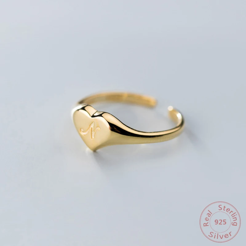 Модное простое Оригинальное кольцо из стерлингового серебра 925 пробы золотого