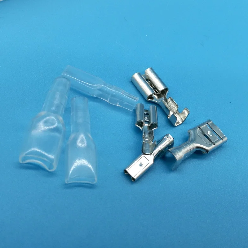 120 шт. разъем лопатка с изоляционными втулками|spade connector|female spade connectorconnector 6.3 |