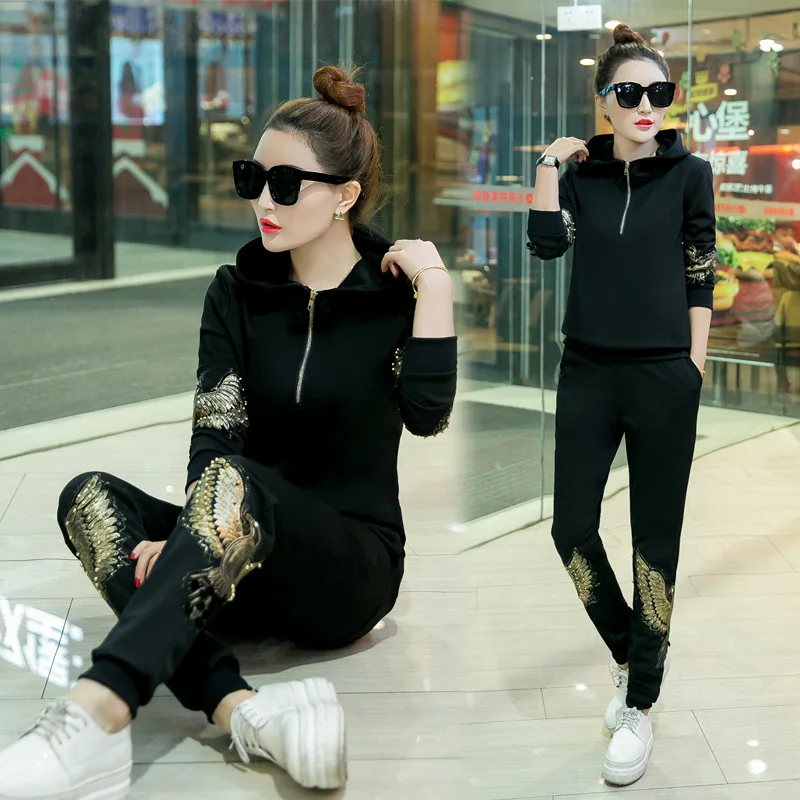 Женский спортивный костюм из 2 предметов повседневный Высококачественный свитер