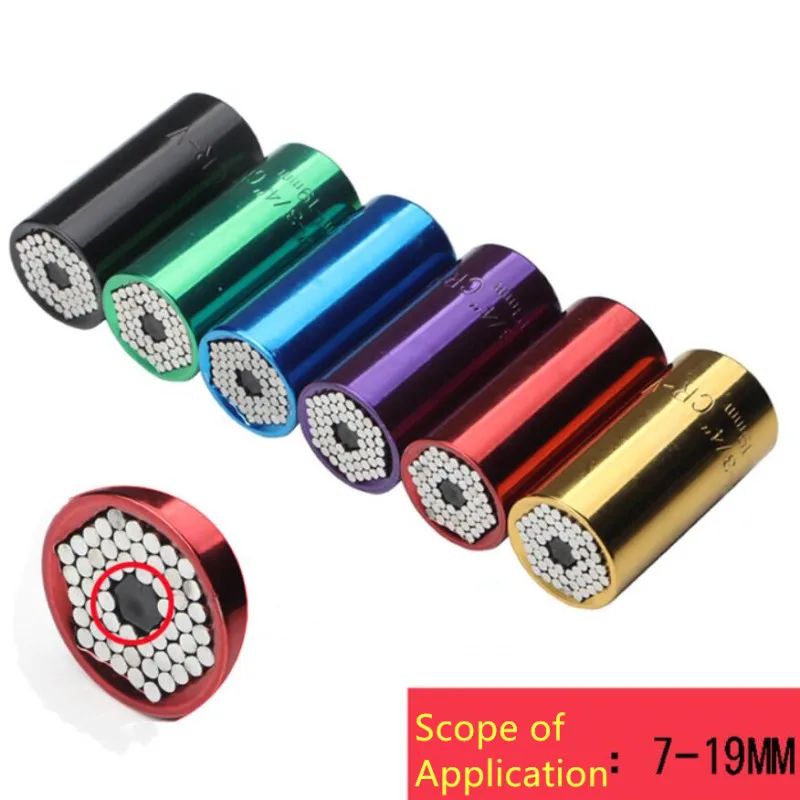 7-19 мм Универсальная Розетка 2 шт./компл. универсальный регулируемый крутящий момент, торцевых ключей для шлица «звездочка» Набор торцевых гаечных ключей гаечный ключ мульти-Функция набор ручных инструментов