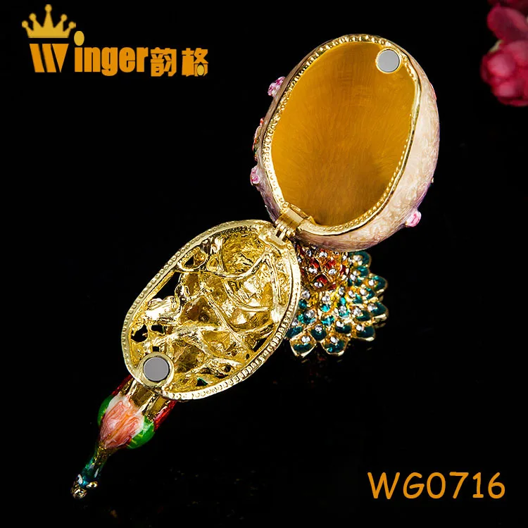 Модный подарок неоновый Павлин Декор Faberge стиль русские яйца безделушка коробка