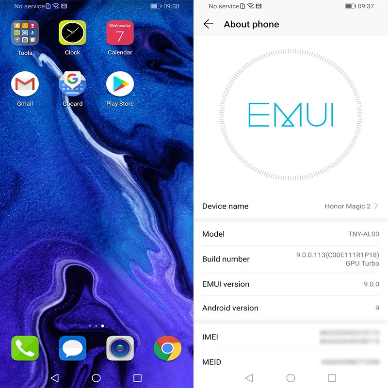 Оригинальный смартфон Google Play Honor Magic 2 Magic2 Kirin 980 6 ГБ 8 Гб ОЗУ 128 256 ПЗУ