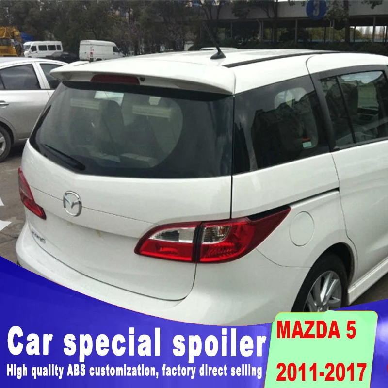 5 спойлер для 2011 до Высокое качество ABS Материал установка Mazda 5 Спойлеры грунтовкой или черно-белые спойлеры