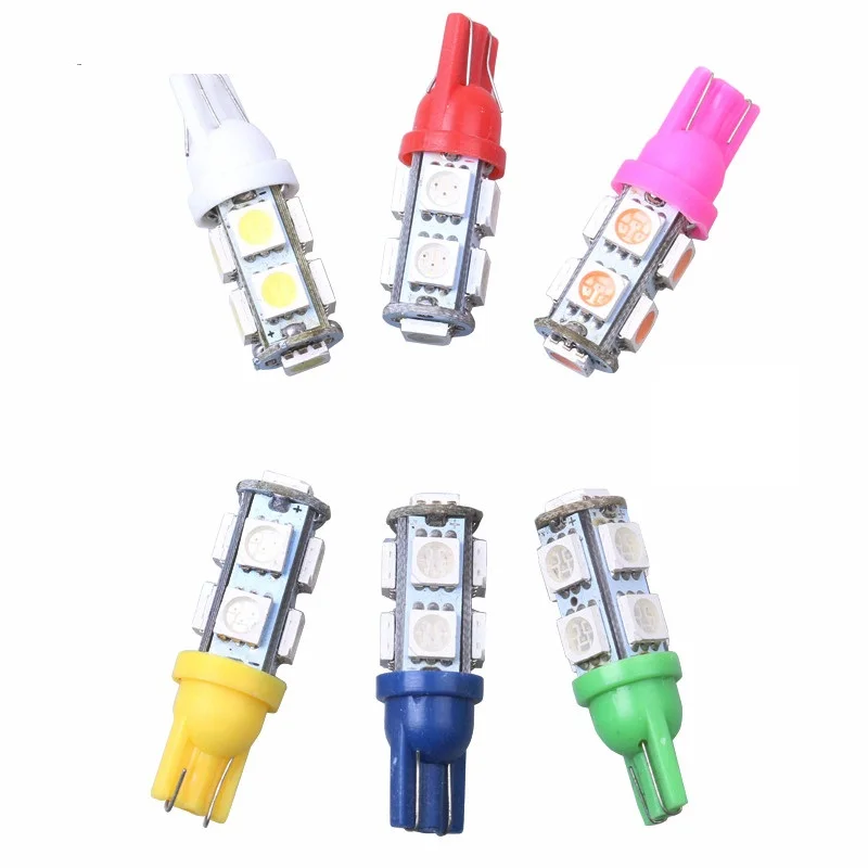 1 шт. Авто T10 9 LED 5050 W5W smd 192 168 194 белый свет клиновидные лампы C5W C10W номерной знак