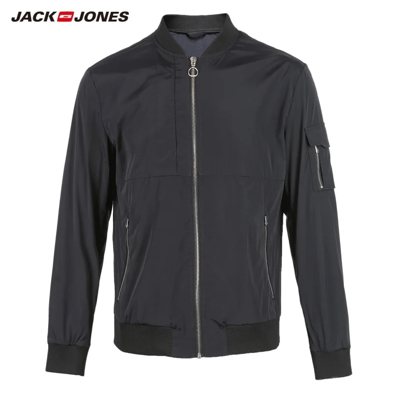 JackJones мужская бейсбольная куртка с воротником, светильник прямого кроя, куртка-бомбер, мужская одежда 218321503