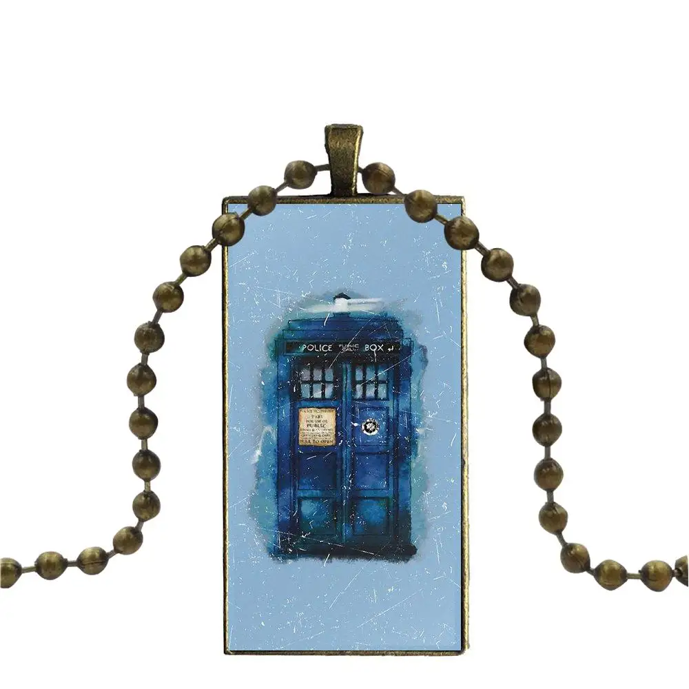Подарки для девочек серия Doctor Who ТАРДИС полицейская коробка далек Стекло Колье с