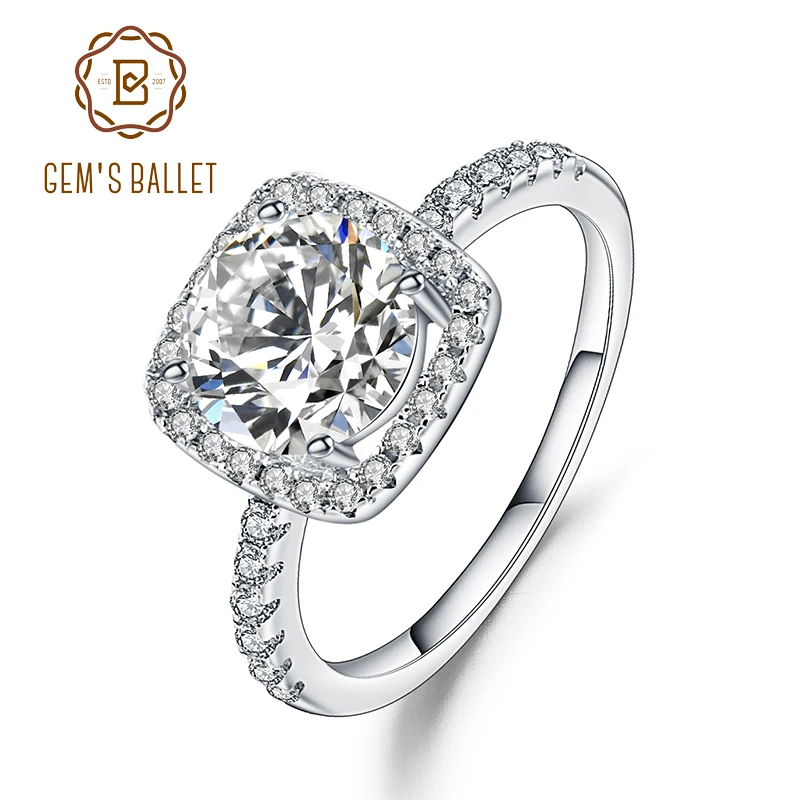

Gem's Ballet 2.57Ct Forever Love Anniversary Cubic Zirconia Finger Ring For Women Genuine 925 Sterling Silver Valentine Gift