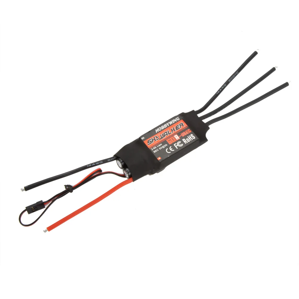 Оригинальный HOBBYWING SkyWalker 60A Бесщеточный Регулятор скорости ESC с UBEC | Игрушки и
