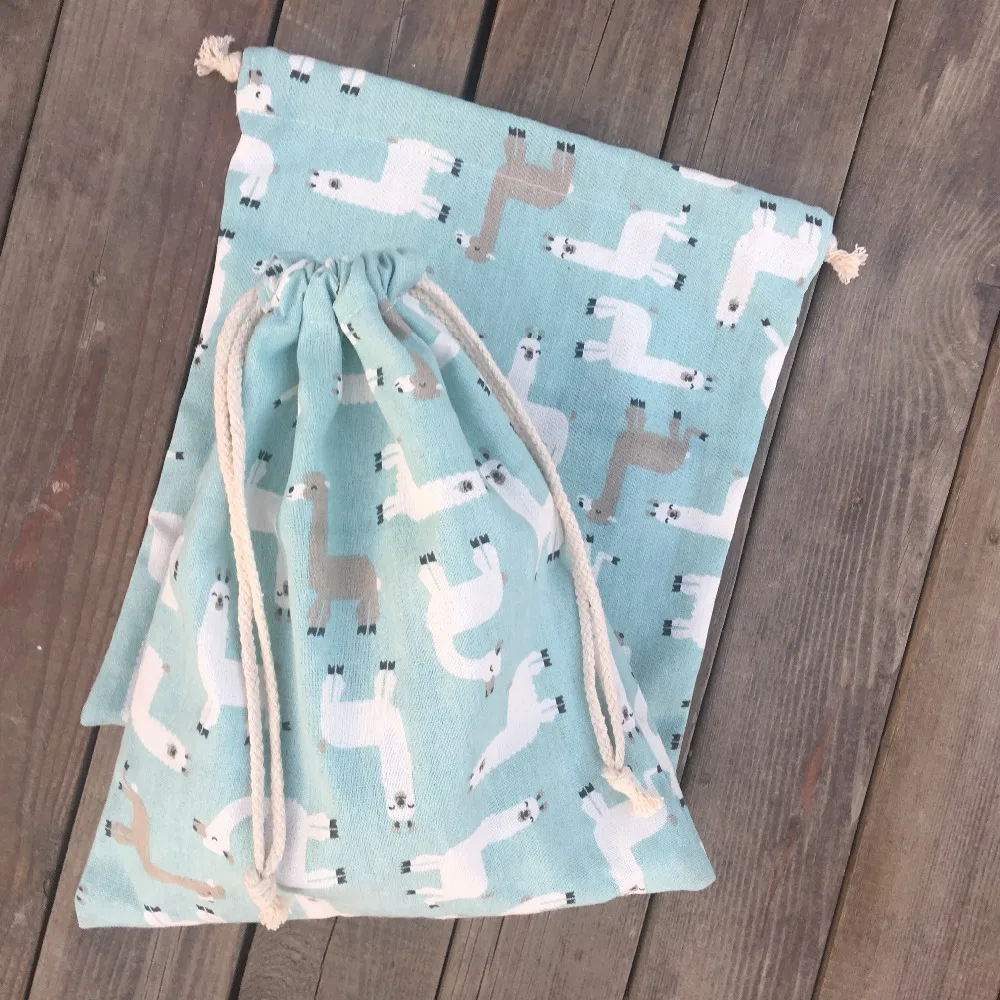Многоцелевая сумка HMS1pc из хлопка и льна на шнурке вечерние подарочные пакеты с