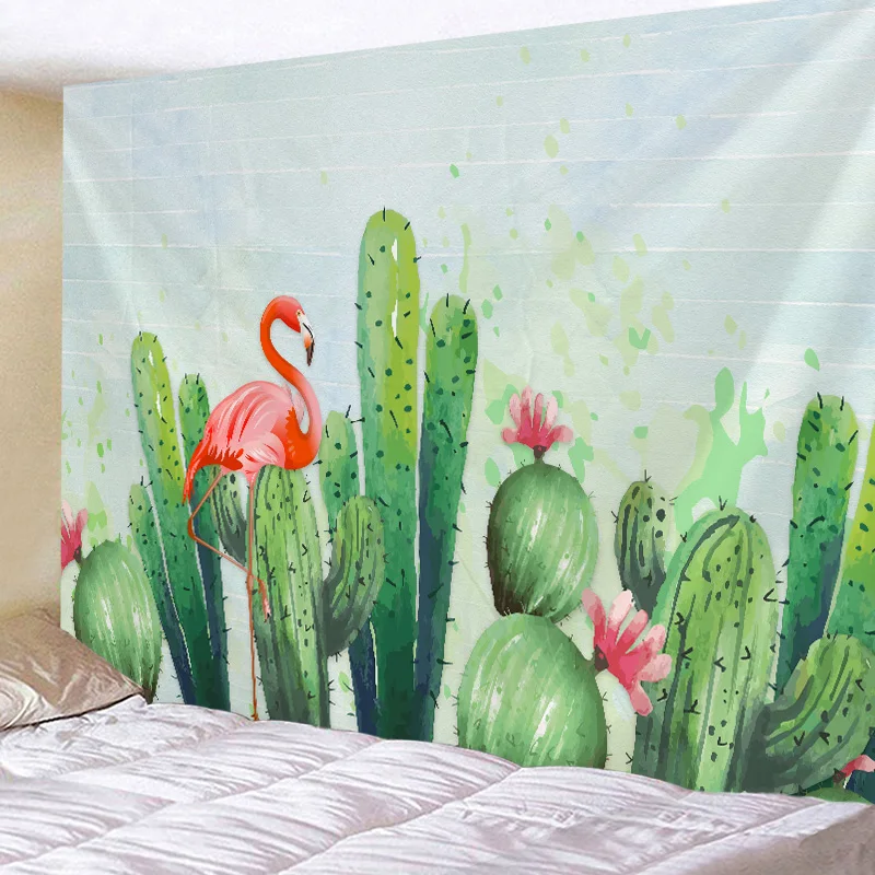 

Гобелен настенный для кровати, пляжное полотенце, скатерть, коврик для йоги, украшение для дома, зеленый лист, Прямоугольный дизайн 150 см x 130 ...