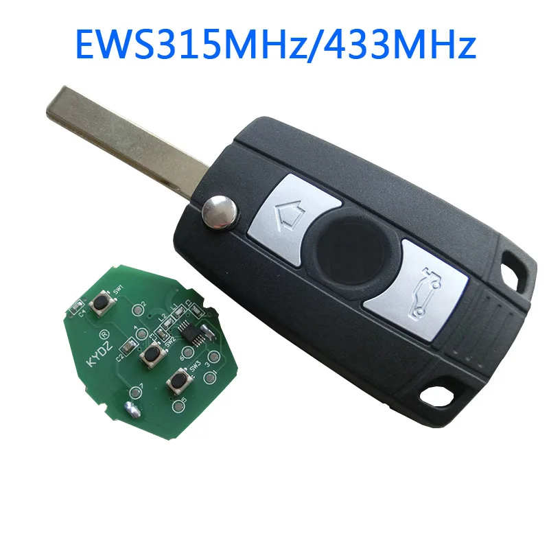 Дистанционный ключ 315 МГц 433 ID44/PCF7935AA чип для BMW EWS 325 330 318 525 530 540 E38 E39 E46 M5 X3 X5 Z3 HU92 Uncut