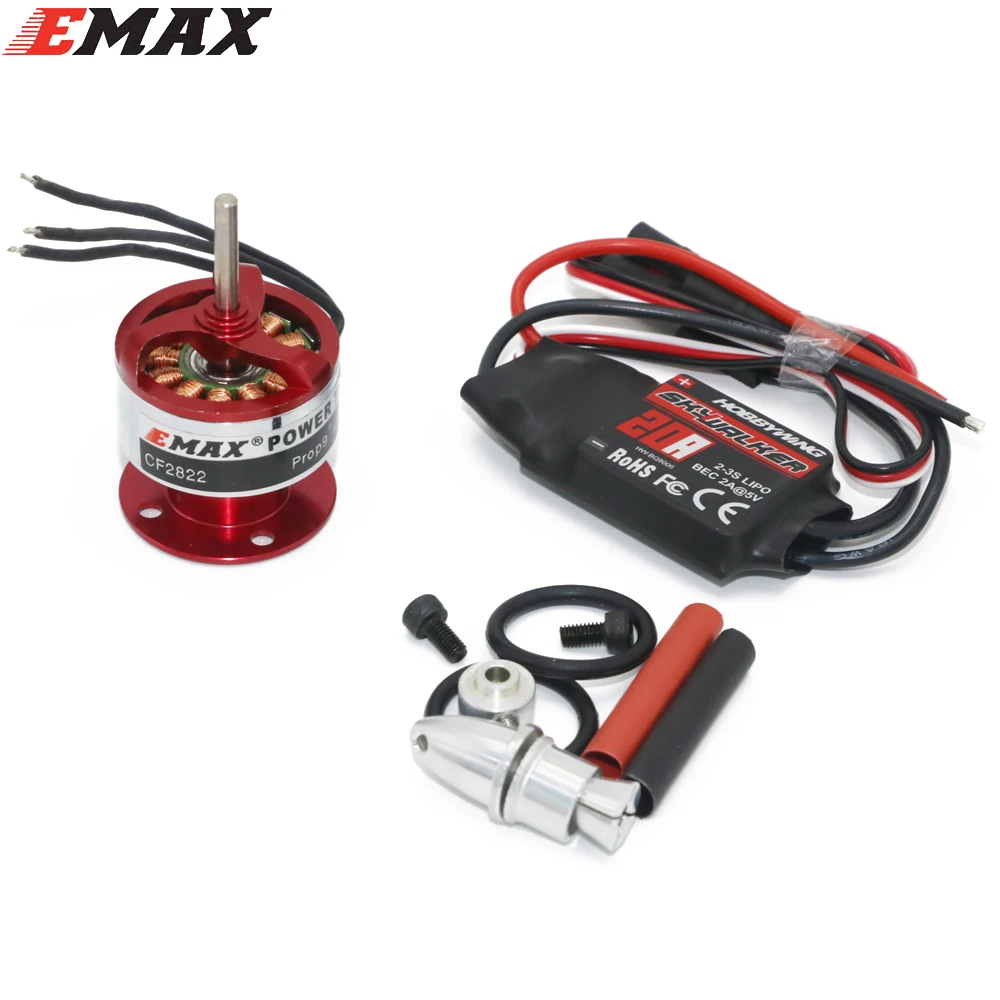 Emax CF2822 1200KV бесколлекторный бесщеточный мотор + Hobbywing 20A ESC 3 17 мм пуля адаптер