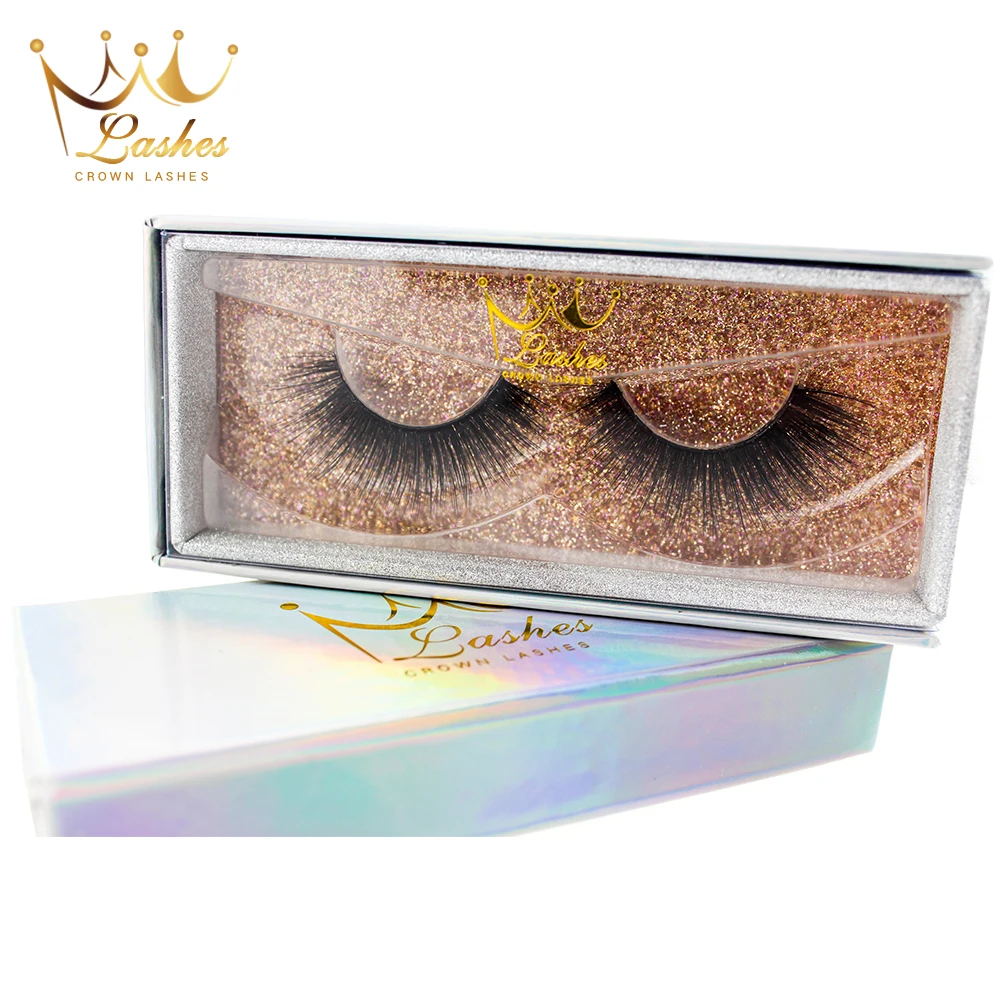 Накладные ресницы Crown Lashes 3d из искусственной норки Индивидуальные с