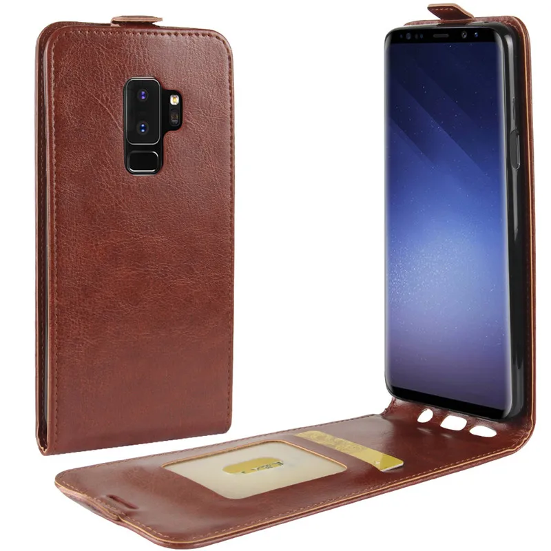 Чехол для samsung Galaxy s9 оригинальный кожаный чехол защитный телефона Funda Samsung plus флип