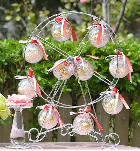 Бесплатная доставка диаметр 7 см прозрачный шар Свадебная коробка с алфавитом 60