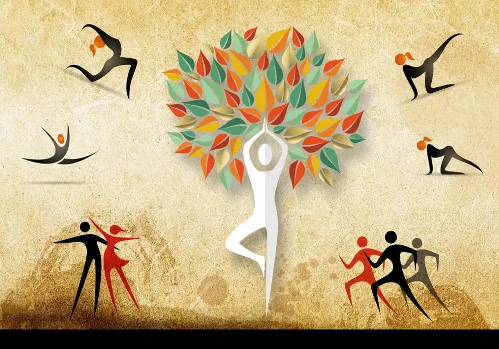 Бесплатная доставка Пользовательские обои росписи Ретро Йога Студия